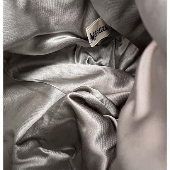 Vintage Neiman Marcus Beaded Clamshell Purse Satin Evening Bag 20s Gatsby Party - Picture 3 of 15